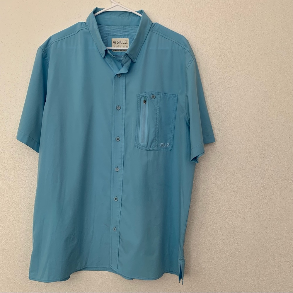 Gillz Fishing Shirt Large Cape back Mesh Excellent Condition
